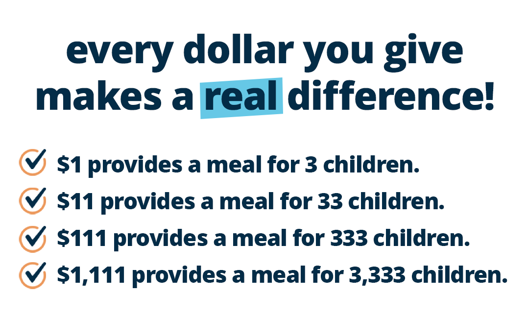 Every dollar you gives makes a real difference