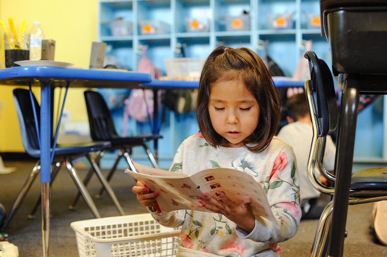 Photo of a girl in class at Red Sands.