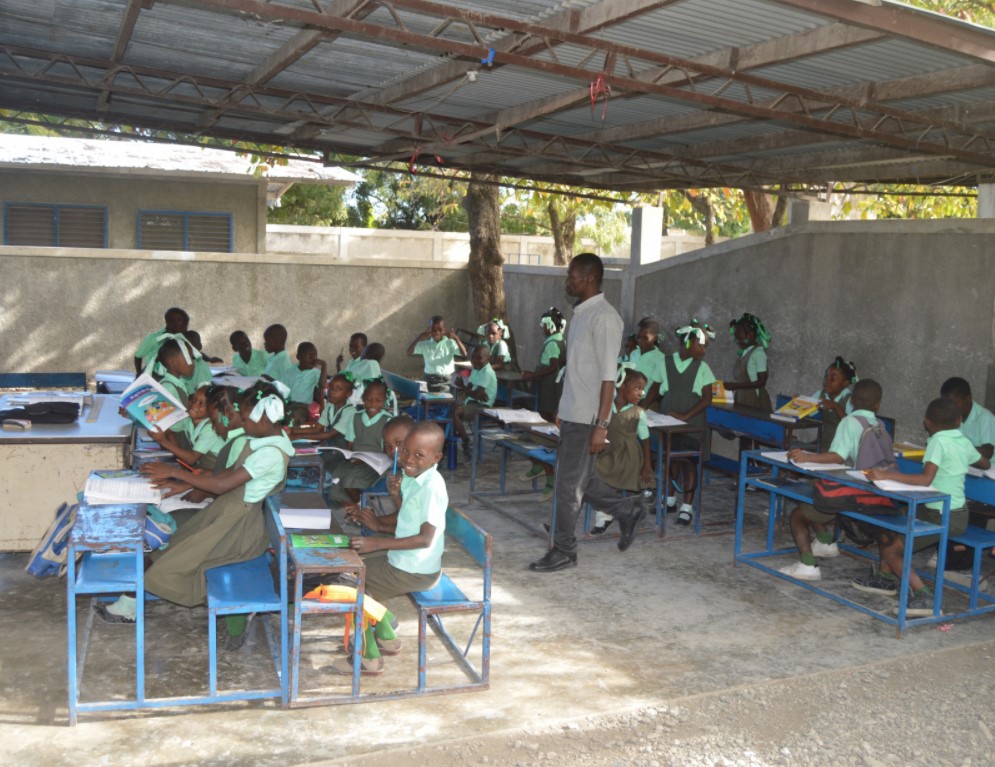 A second grade class at Grand Goave.